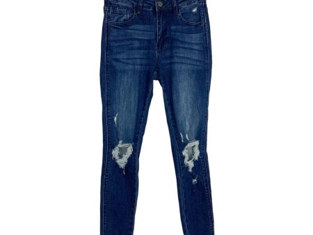 Living My Best Style x Pink Lily Distressed Jeans- Size S (Inseam 27 ) Online Hot Sale