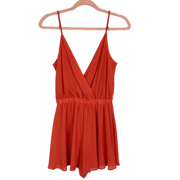 Show Me Your Mumu Coral Surplice Front Romper- Size M Sale