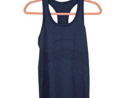 Lululemon Blue Grey Striped Racerback Tank- Size ~S (see notes) Hot on Sale