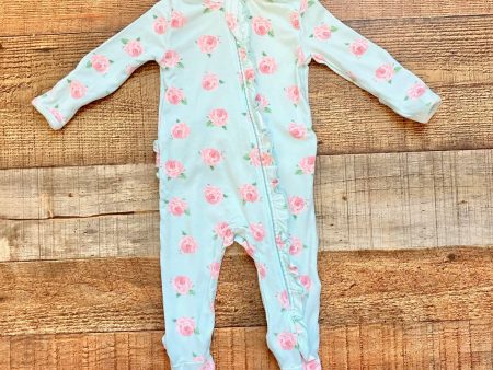 Angel Dear Blue Rose Ruffle Footie Outfit- Size 0-3M Online now