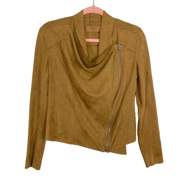 BlankNYC Camel Suede Side Zipper Jacket- Size XS Hot on Sale