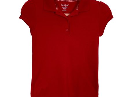 Cat & Jack Red Girl s Uniform Polo- Size 7 8 Sale