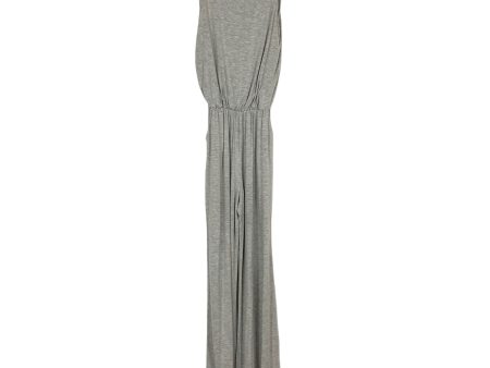 Beeson River Heather Gray Sleeveless Cinched Waist Jumpsuit- Size S For Cheap