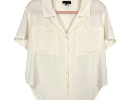 1. State Cream Short Sleeve Button Down Top- Size S (see notes) Supply