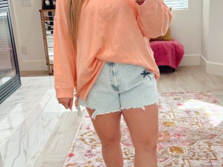 Aerie Peach After Sunset Smile + Wave Oversized Sweatshirt- Size XL (sold out online, see notes) Fashion