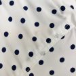 Lou & Grey Ivory Navy Polka Dot Drawstring Back and Cuffs Rain Jacket NWT- Size XS (see notes) Supply