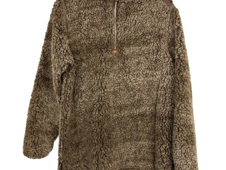 Pink Lily Brown Faux Fur Pullover- Size S on Sale