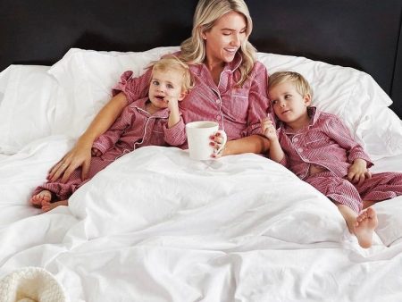 Petite Plume Red and White Gingham Two Piece Pajama Set- Size 3 (see notes) For Discount