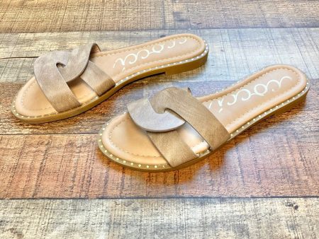 Ccocci Tan Studded Trim Sandals- Size 8 (LIKE NEW) Online