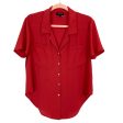 1. State Red Short Sleeve Button Down Top- Size S (see notes) on Sale