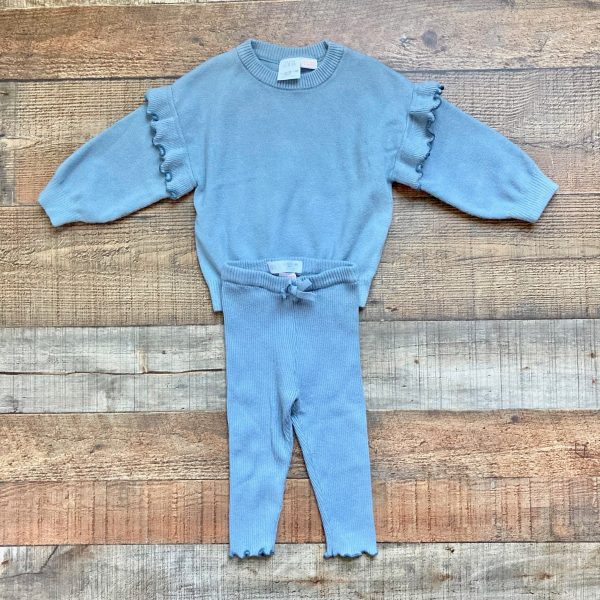 Zara Blue Knit Two Piece Set- Size 12-18M Fashion