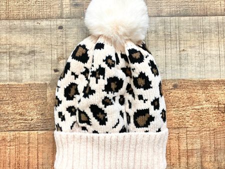 No Brand Chenille Animal Print Pom Beanie Online