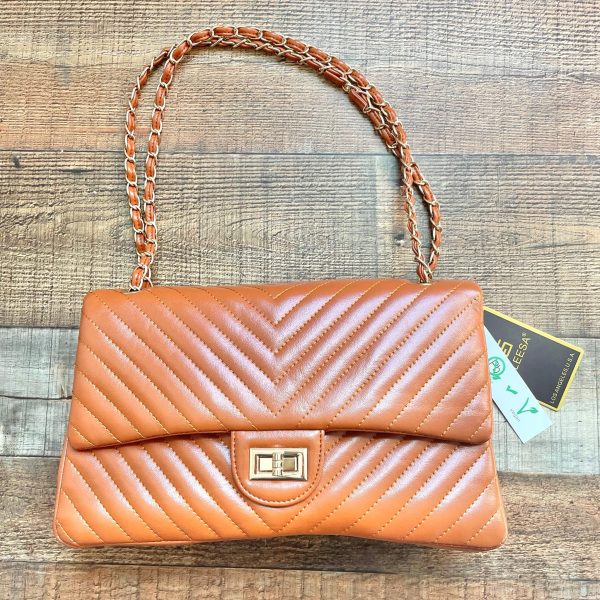 Caleesa Brown Leather Handbag NWT Sale