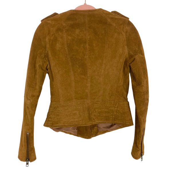 BLANKNYC Brown Suede Moto Jacket- Size XS Hot on Sale