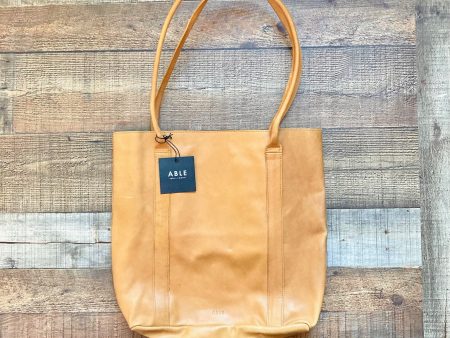 ABLE Cognac Large Leather Tote NWT (see notes, sold out online) Fashion