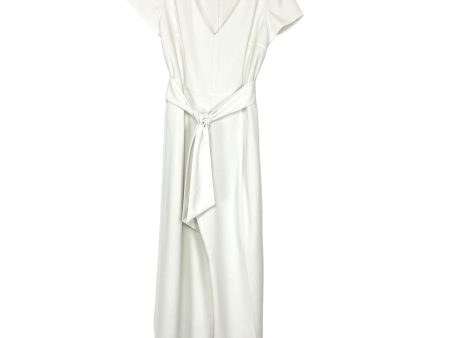 Club Monaco Off White V-Neck Belted Jumpsuit- Size 12 (see notes) Sale