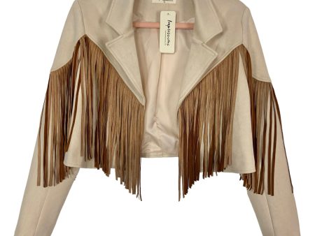 Impressions Suede Fringe Jacket NWT- Size S Online now