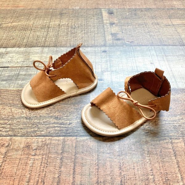 Old Navy Brown Ankle Tie Sandals- Size 6-12M Hot on Sale