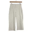 Albion Cream Striped Linen Cropped Pants- Size XS (Inseam 19.5”) For Discount