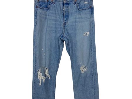 Levi s Wedge Straight Distressed Jeans- Size 32 (Inseam 25”) Online