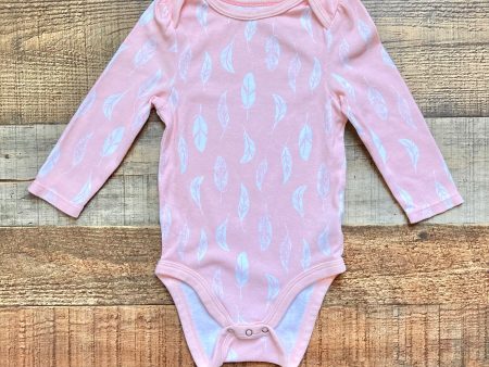 Cloud Island Peach Feather Onesie- Size 12M For Discount