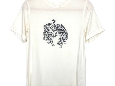 ABLE White Tiger Print Tee- Size XXS (see notes) Online Sale