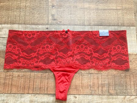 Cacique Red Lace Thong Underwear NWT- Size 14 16 (We have matching bra) on Sale