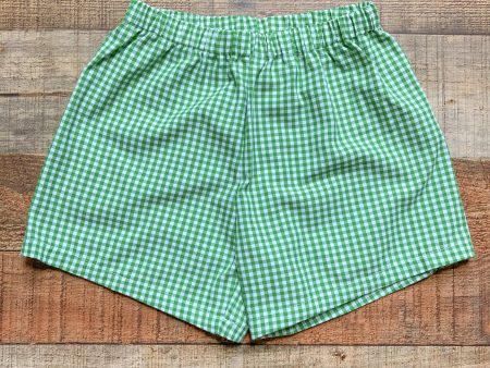 Pigollino Green Gingham Shorts- Size 5T Sale