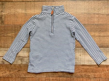 No Brand Navy White Striped Quarter Zip Pullover- Size ~4T (see notes) For Sale