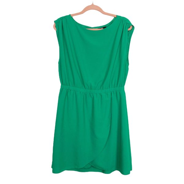 H&M Green Wrap Bottom with Ruched Shoulder Detail and Keyhole Back Dress- Size 12 Fashion