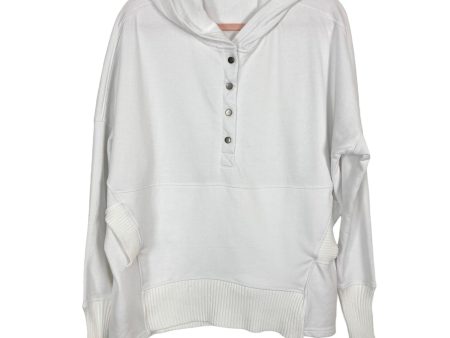 Bucket List White Snap Hooded Sweatshirt- Size S Sale