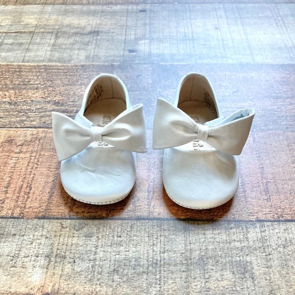 Elephantito White Bow Baby Ballerina Crib Shoe- Size 1 Fashion