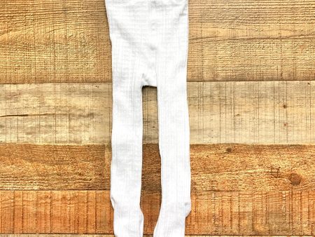 Hudson Baby White Cable Knit Tights- Size 18-24M on Sale