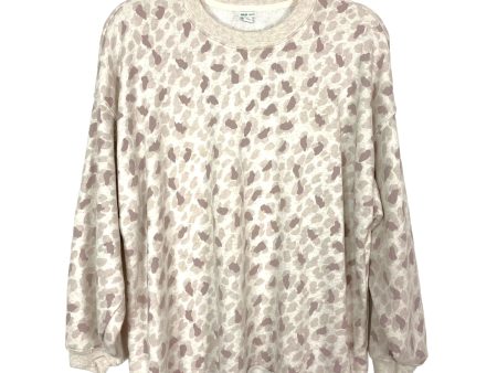 Aerie Tan Leopard Print Sweatshirt- Size XXS (we have matching shorts) Cheap