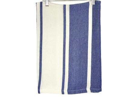 Lancome Paris Blue White Striped Blanket Scarf Online Hot Sale