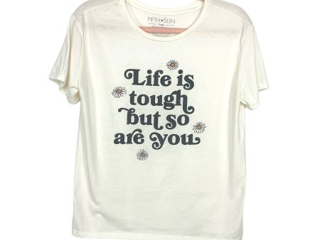 Fifth Sun Cream Black Life Is Tough Tee- Size L Online