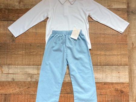 The Beaufort Bonnet Company White Top and Corduroy Pant Two Piece Set NWT- Size 4T Hot on Sale