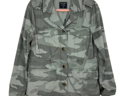 Abercrombie & Fitch Camo Jacket with Drawstring Cinched Waist NWT- Size M Cheap