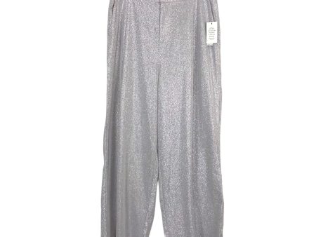 Eloquii Silver Glitter Wide Leg Pants NWT- Size 14 (Inseam 30 ) Online now