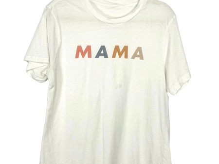 No Brand Cream Orange Grey MAMA Tee- Size ~XL (See Notes) For Sale