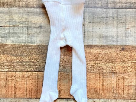 Hanna Anderson Cream Ribbed Knit Tights- Size 3-6M For Cheap