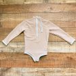 Lain Snow Kid s Tan Ribbed Zipper Back Rash Guard One  Piece- Size 6 7 (sold out online) For Discount