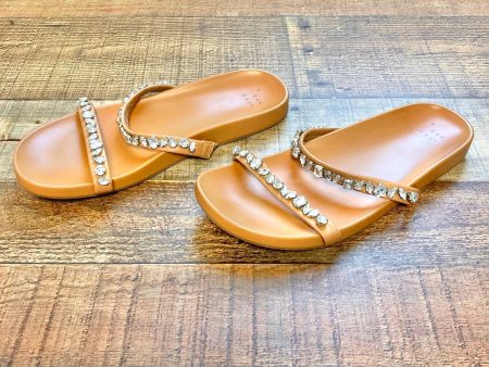 A New Day Double Strap Jeweled Sandals- Size 7.5 (see notes) Online