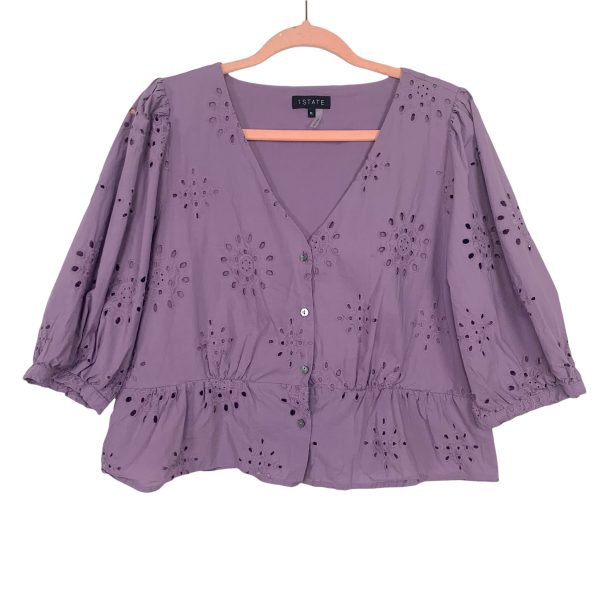 1. State Purple Eyelet Top- Size XL Supply