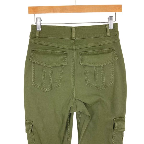 SPANX Olive Stretch Twill Ankle Cargo Pants NWT- Size M (Inseam 28 ) Discount