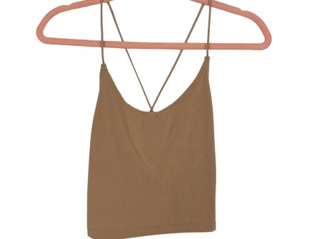 Abercrombie & Fitch Tan with Criss Cross Straps Cropped Cami- Size S Discount