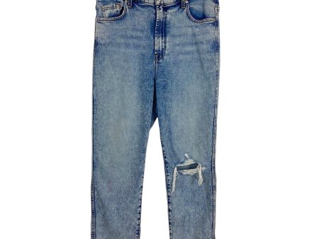 7 For All Mankind Acid Wash High Waist Cropped Straight Jeans- Size 32 (see notes, Inseam 27 ) Fashion