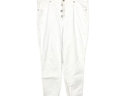 Madewell White 10  High-Rise Skinny Crop Raw Hem Jeans- Size 31 (Inseam 25.5”) Online now