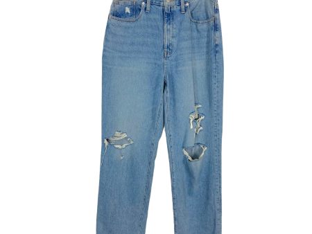 Madewell Light Wash Distressed Baggy Straight Jeans- Size 29 (Inseam 32”) Discount