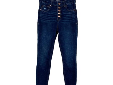 Maurice s Edgely Dark Wash High Rise Super Skinny Button Fly Jeans- Size 4 Reg (Inseam 28”) Cheap